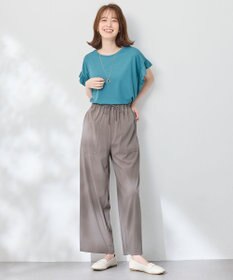 ANY ストレッチピケフリルTシャツ