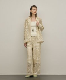 GRACE CONTINENTAL パネル刺繍パンツ