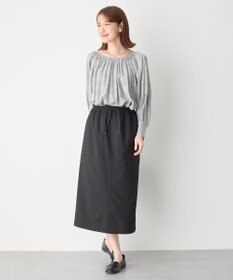 ANY 【手洗い可能】ヨーロピアンリネンギャザーブラウス