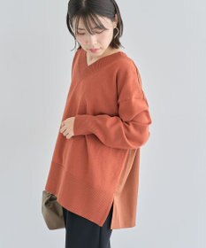 Green Parks 異素材切替ニットチュニック