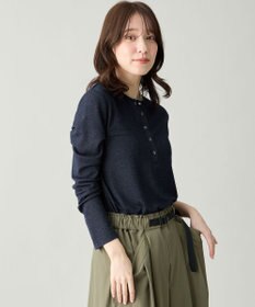 ANY クリアラメフライスヘンリーネックプルオーバー