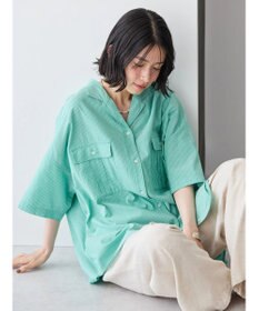 AMERICAN HOLIC 接触冷感＋ＵＶカットＷポケットＢＩＧシャツチュニック