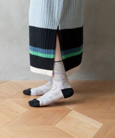 TRICOTE MOIRE LINK SOCKS／モアレリンクソックス