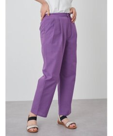 Green Parks 綿麻混タックテーパードパンツ