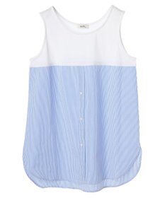 earth music&ecology ＳＥＴ２点カットプルオーバー＋シャツドッキングタンク