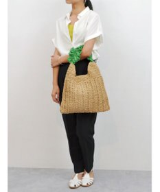 UNBILLION cachecache フリルワンハンドルペーパー手編みトート