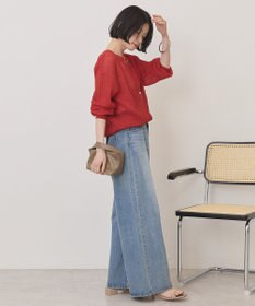 AMERICAN HOLIC 【前後2WAY】透かし編みニットカーディガン