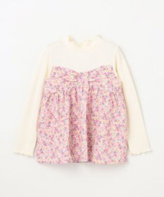 ANY KIDS ドッキング花柄カットソー