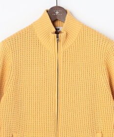 JOSEPH ABBOUD 【キングサイズ・3シーズン活躍する綿ブレンド】コットンアクリルバルキー ジップニット ブルゾン