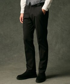 JOSEPH ABBOUD 【キングサイズ・ウエストも伸びる！オーガニックコットン使用・25AW】トリコチンストレッチ パンツ ブラック系