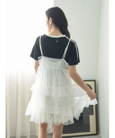 earth music&ecology チュールミニキャミワンピース