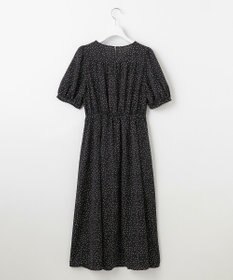 Feroux 【洗える】ギャザーデザインパフスリーブワンピース