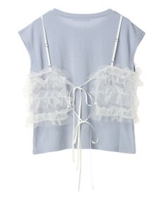 Green Parks ・ｓｗｉｎｇ　ｂｙ　ＳＥＴ２点チュールビスチェ＆フレンチＴ