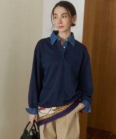 WEGO 【ANGIE VINTAGE】デニム襟スウェット