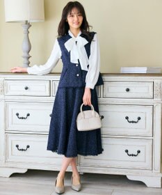 Feroux 【セットアップ対応】春ツイード コンパクトジレ