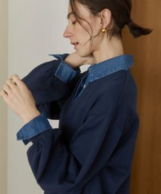 WEGO 【ANGIE VINTAGE】デニム襟スウェット