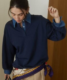 WEGO 【ANGIE VINTAGE】デニム襟スウェット