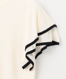 Feroux 【洗える】フリルスリーブハイネック プルオーバー