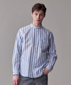 J.PRESS MEN 【SOMELOS】マルチストライプ バンドカラーシャツ
