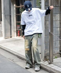 WEGO 【2点セット】アクセ付きアンサンブルグラフィックT（長袖）