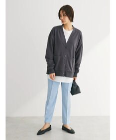 Green Parks ミニ裏毛Ｖネックカーディガン