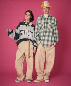 WEGO 【ユニセックス着用ITEM】ステッチカラーチノパンツ