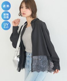 earth music&ecology 【予約】適ON レースヘムシャツ