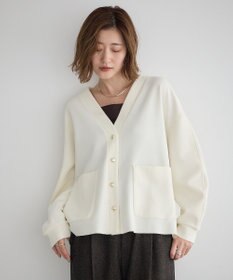 YECCA VECCA 金釦カットジョーゼットカーディガン