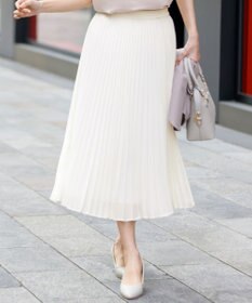 ANY SIS エアリープリーツ スカート アイボリー