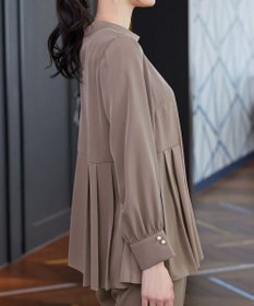 Tiaclasse 【ブラウス&パンツ2点セット】サイドプリーツブラウス×テーパードパンツ セットアップ