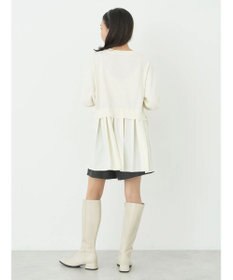 earth music&ecology プリーツドッキングカーディガン