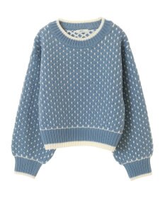 earth music&ecology ポコポコジャガードニットプルオーバー