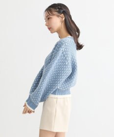 earth music&ecology ポコポコジャガードニットプルオーバー