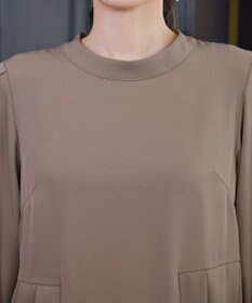 Tiaclasse 【ブラウス&パンツ2点セット】サイドプリーツブラウス×テーパードパンツ セットアップ