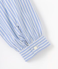 J.PRESS LADIES 【洗える・接触冷感・UVケア】エステネージュストライプ シャーリング  ブラウス