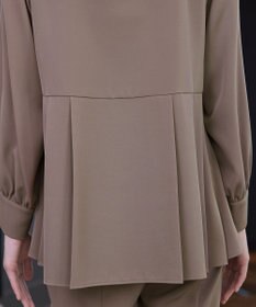 Tiaclasse 【ブラウス&パンツ2点セット】サイドプリーツブラウス×テーパードパンツ セットアップ