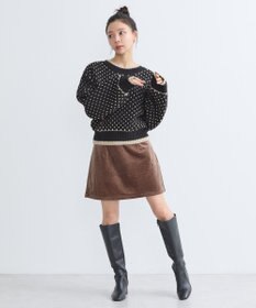 earth music&ecology ポコポコジャガードニットプルオーバー