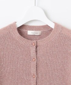 Feroux 【洗える】ラメシャギー カーディガン