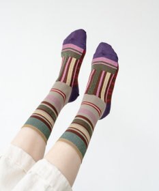 COQ HORIZON ラメボーダーソックス