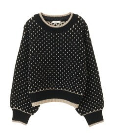 earth music&ecology ポコポコジャガードニットプルオーバー