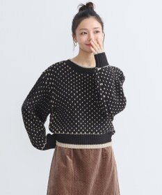 earth music&ecology ポコポコジャガードニットプルオーバー