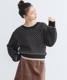 earth music&ecology ポコポコジャガードニットプルオーバー