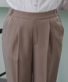 Tiaclasse 【ブラウス&パンツ2点セット】サイドプリーツブラウス×テーパードパンツ セットアップ