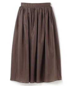 uncrave シアー オーガンジー フレア スカート ブラウン