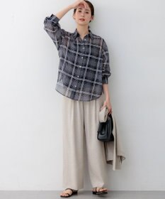 組曲 L 【先行予約】ライトリネンライクイージーワイド パンツ