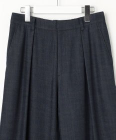 23区 L 【洗える】デニムライクシャンブレー ワイドパンツ