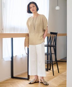 自由区 【接触冷感・吸湿・速乾・XXSサイズあり】COOL MAXクロップド丈 ワイドパンツ