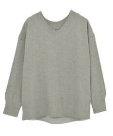 Green Parks 異素材切替ニットチュニック