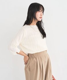 Green Parks ５分袖表面感カットプルオーバー