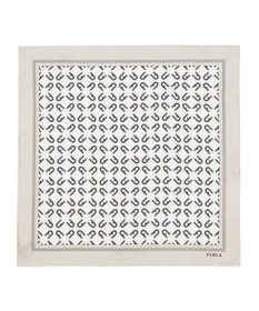 MOONBAT FURLA シルク100% モノグラム柄 スクエアスカーフ